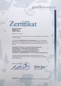 Zertifikat Grafikakademie